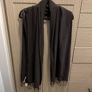 NEW WITH TAGS! Never worn. Talbots black scarf with fringe. Perfect condition.